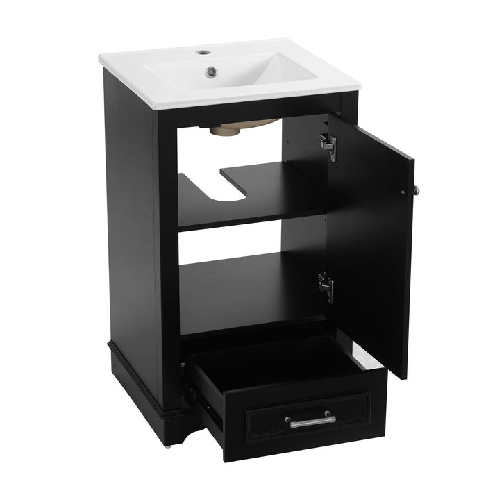 20" Bathroom Vanity With Sink, 1 Drawer, Freestanding Single Set