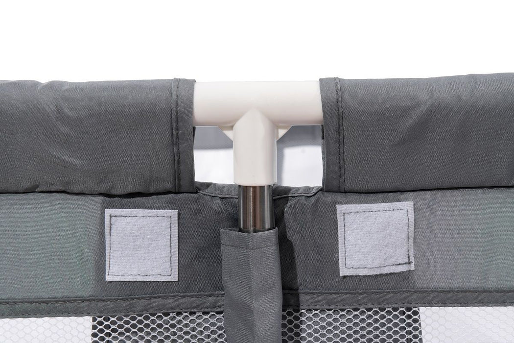 Fabric Baby Playpen, Baby Fence Play Area With Anti Slip Base - Gray