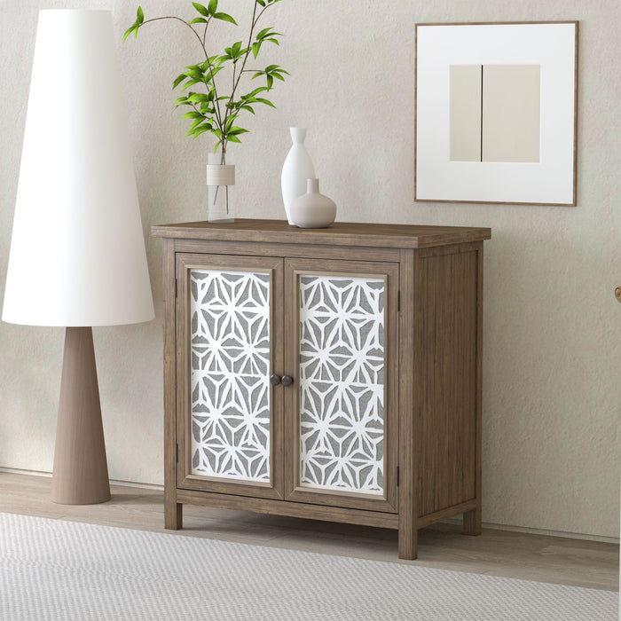 Storage Cabinet, Organizer - Brown Antique White