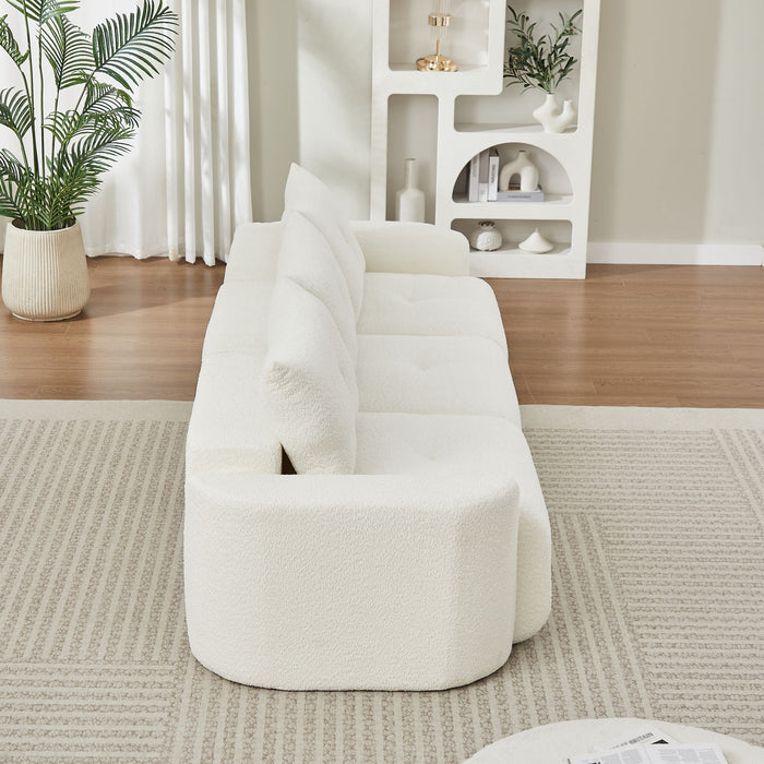 3 Seater With Thickened Armrests Sofa For Living Room