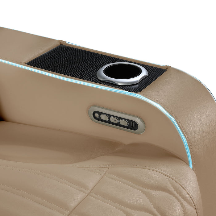 Electra - Power Recliner With Power Headrest, Massage, LED Lighting And USB Control