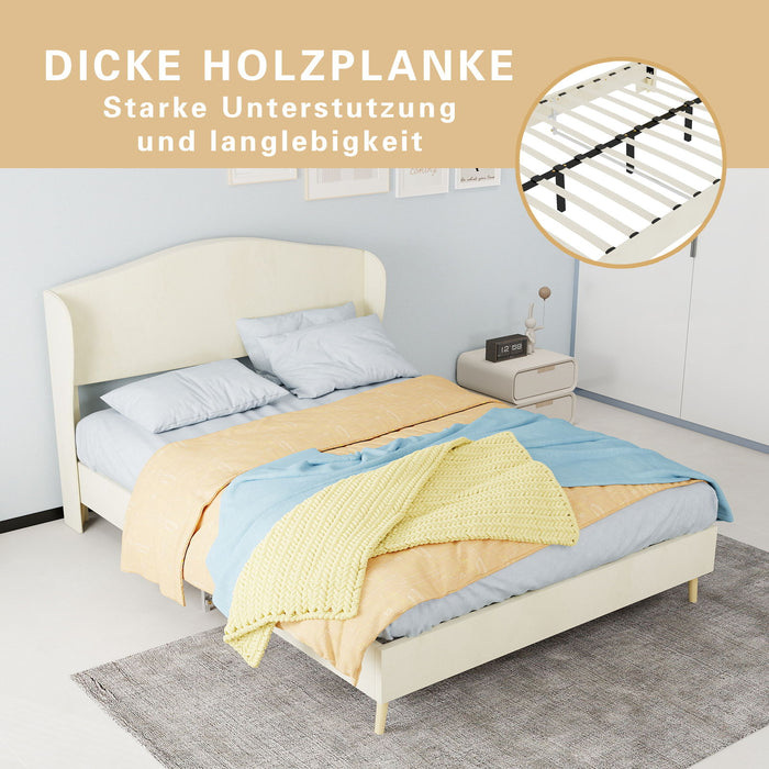 Upholstered Bed, Tufted Headboard, Comfortable Sleep