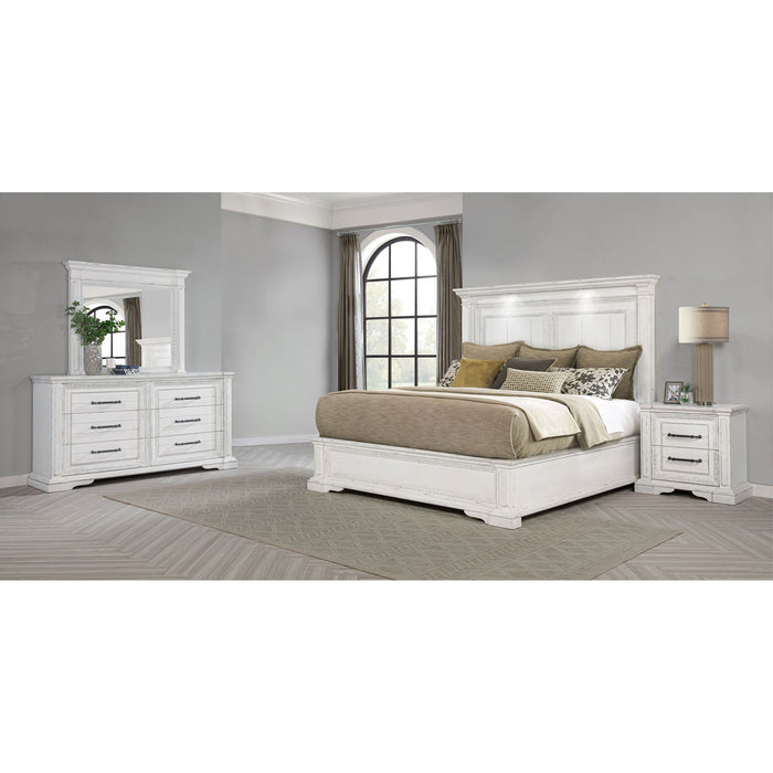 Bedroom Set With LED Lighting And Carved Moldings