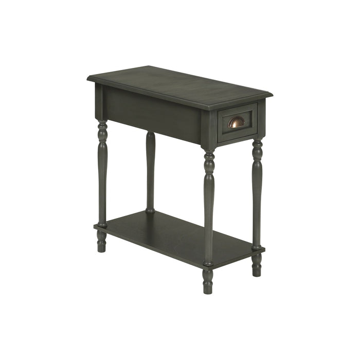 Accent Side Table, 2 Tier, Storage Drawer, Stylish Traditional Design
