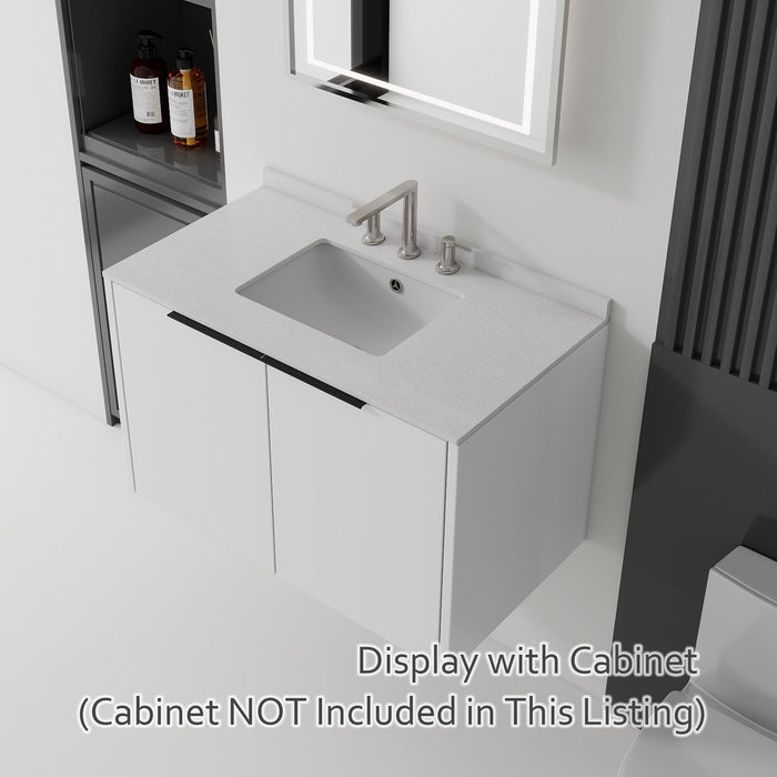 Basin Sink, 0.6" Ultra Thin Profile, Triple Faucet Holes