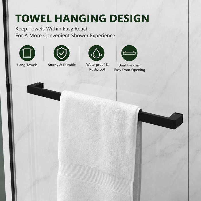 Semi-Frameless Double Sliding Shower Door