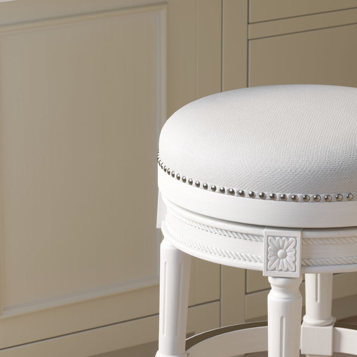 Rustic Elegance Backless Swivel Stool
