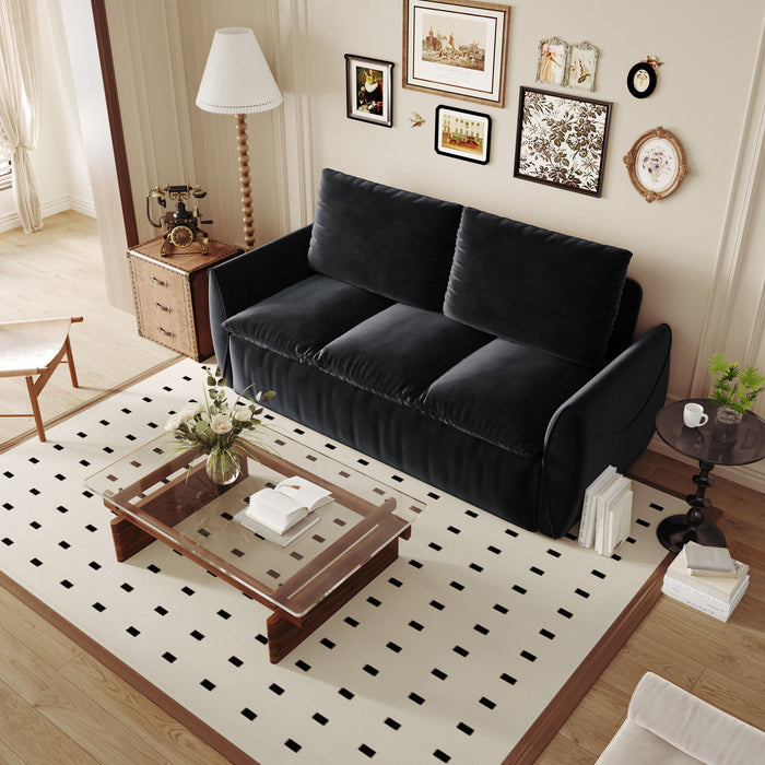 Pull Out Sofa Bed, 3 Seat Convertible Sleeper Sofa With 2 In 1 Pillow And Blanket Set