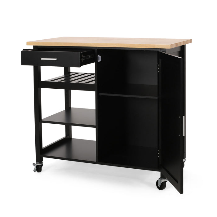 Contemporary Design Kitchen Cart With Wheels