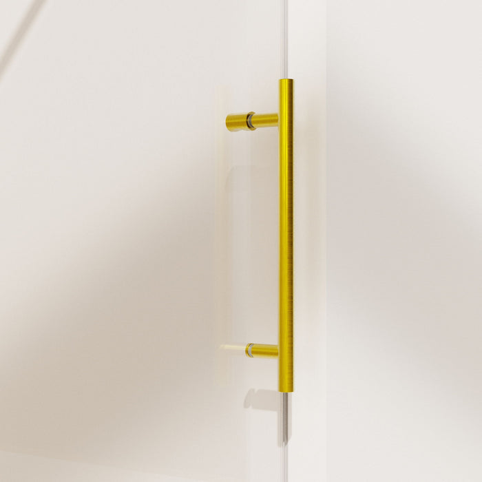 Frameless Single Sliding Shower Doors With Towel Rail & Handle