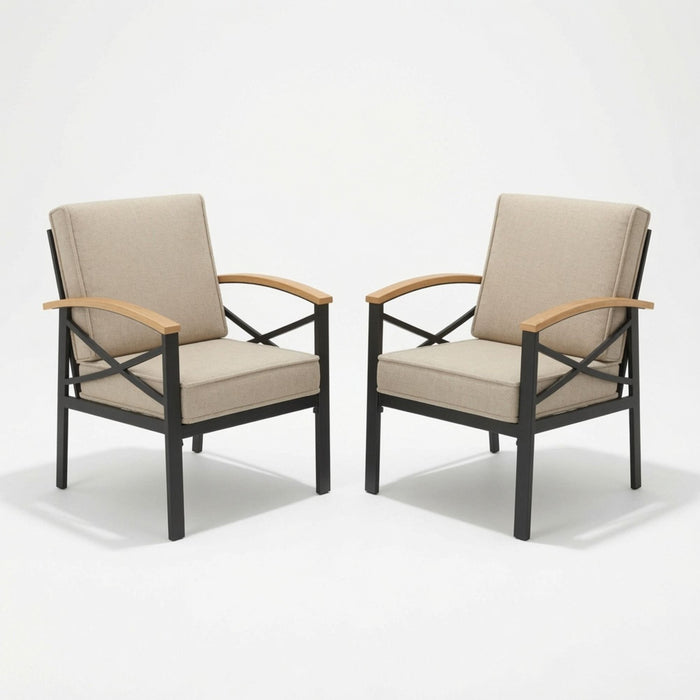 Outdoor Patio Armchair, All Weather (Set of 2)
