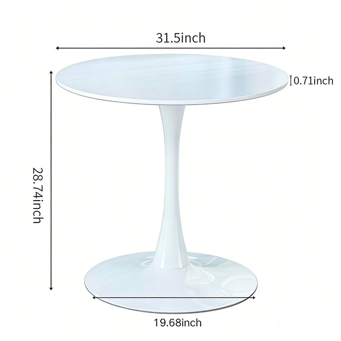 Mid-Century Tulip Table With Round Top, Pedestal Base