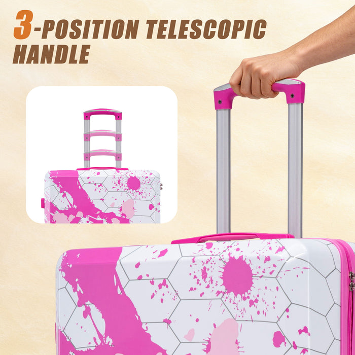 Luggage With Printed Pattern, Combination Lock