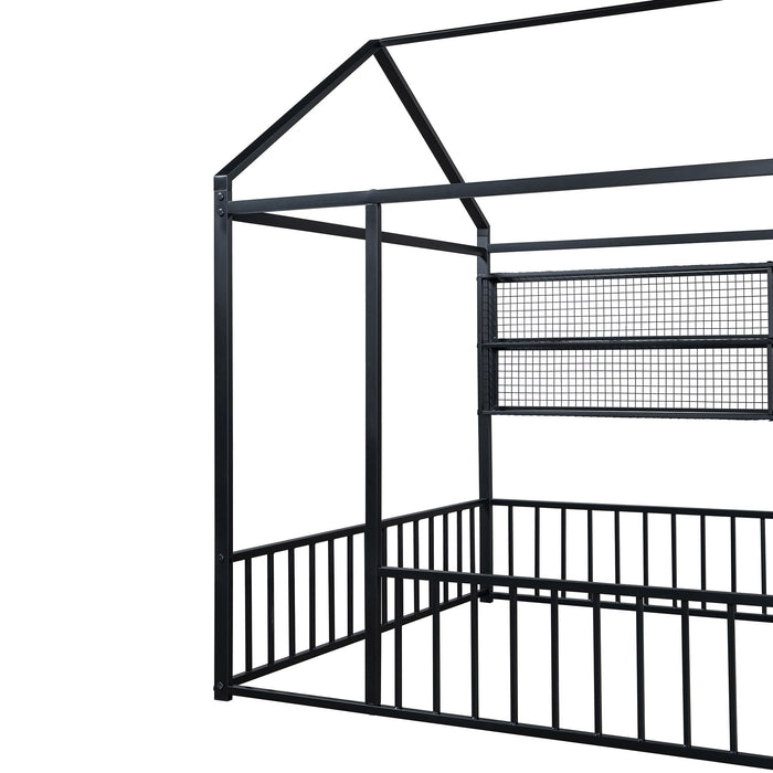 House Frame With Fence And Shelves
