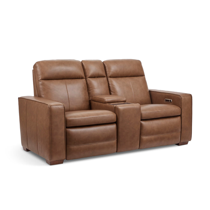 Dutch - Power Reclining Loveseat With Console, Power Headrest & Lumbar