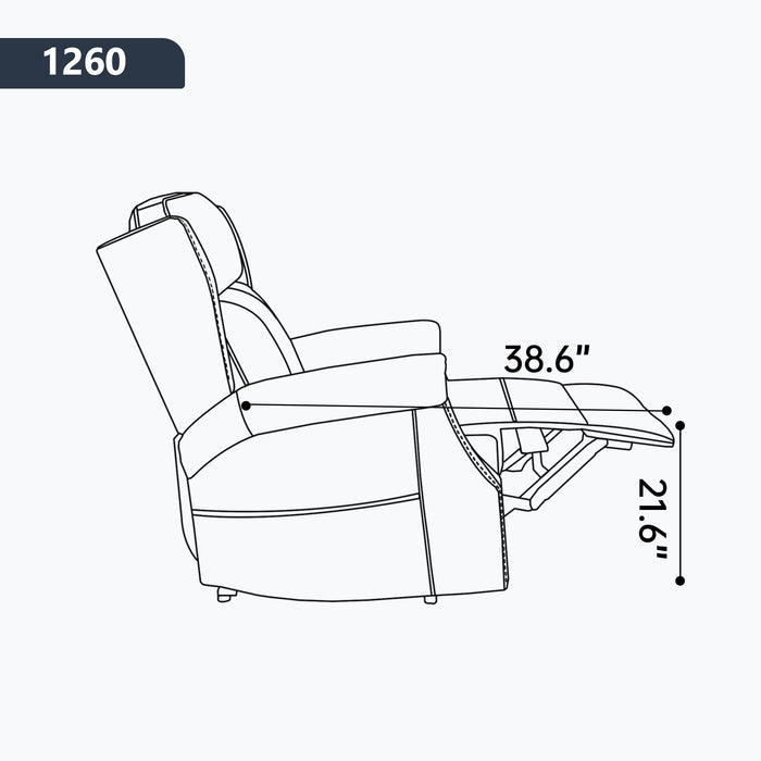 Manual Recliner Chair With Heavy Duty Motion Mechanism, 8 Vibrating Nodes And 3 Massage Modes For Living Room