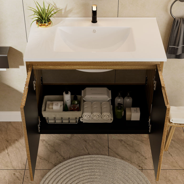 Folding Wall Cabinet With Creamic Sink
