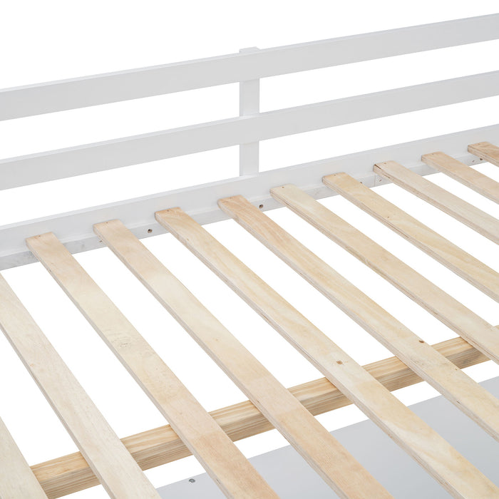 Loft Bed With Drawers, Cabinet, Shelves With Desk