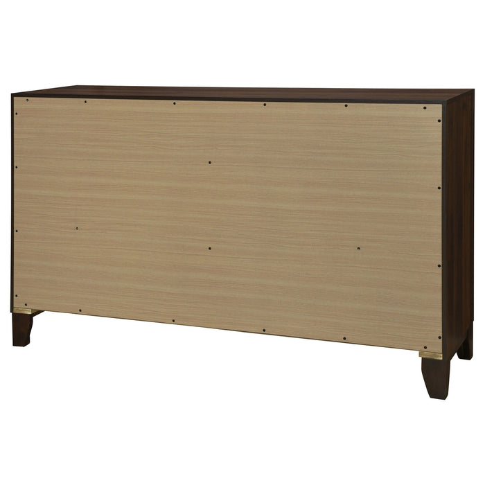 Anza - 6 Drawer Dresser Cabinet - Walnut
