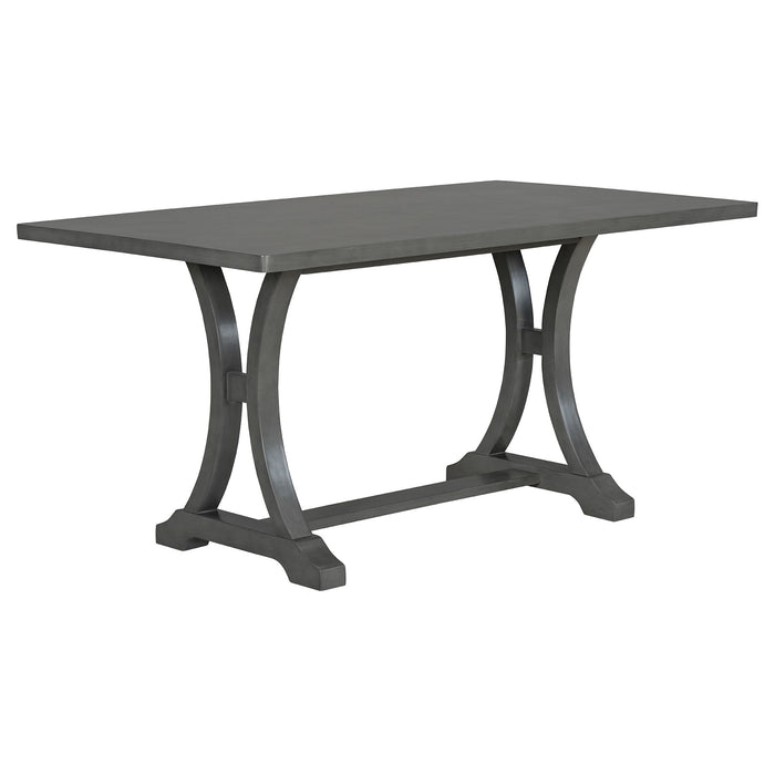 Dining Table Set With 4 Upholstered Chairs And Bench