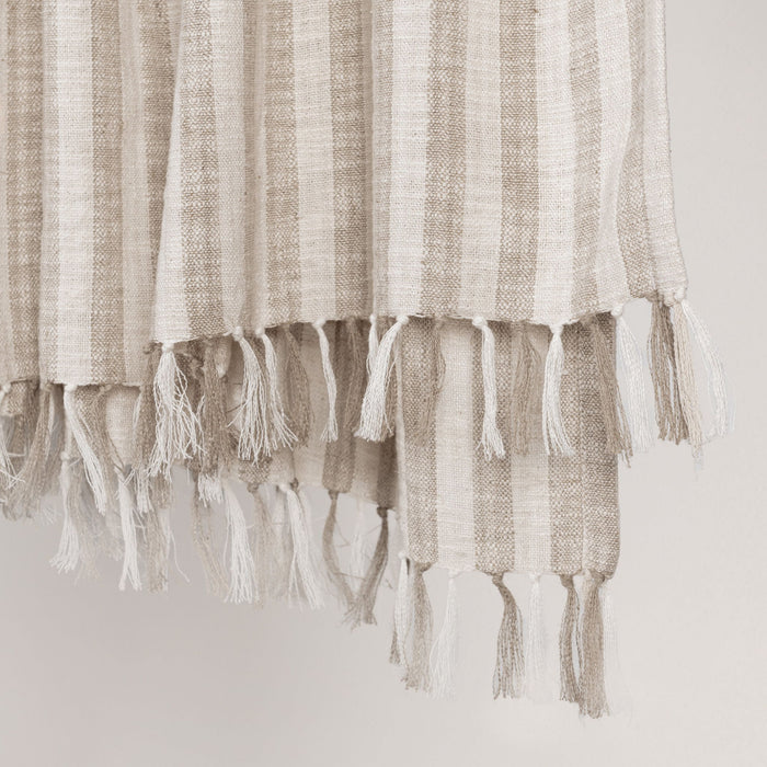 Linna - 50" x 70" Throw - Ivory / Natural