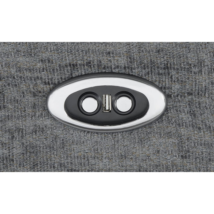 Divine - 5 Piece Power Reclining Home Theater Seating Set With Memory Foam Cushions And Storage Consoles