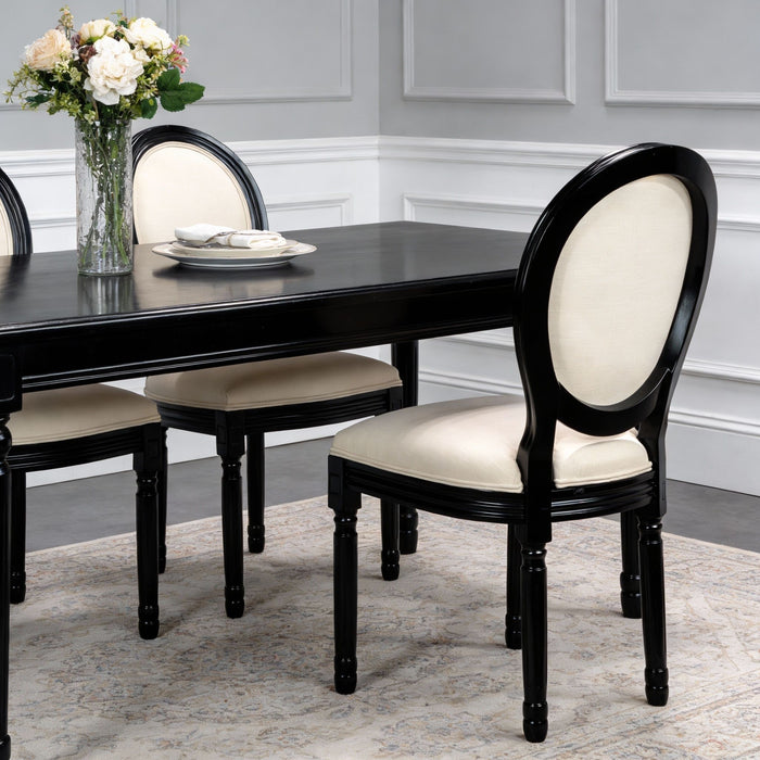 Upholstered & Round Back Dining Chairs (Set of 2)