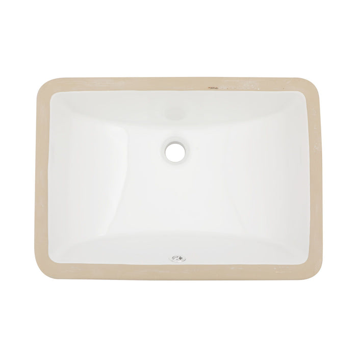 Modern Ceramic Undermount Bathroom Sink With Overflow, High Quality