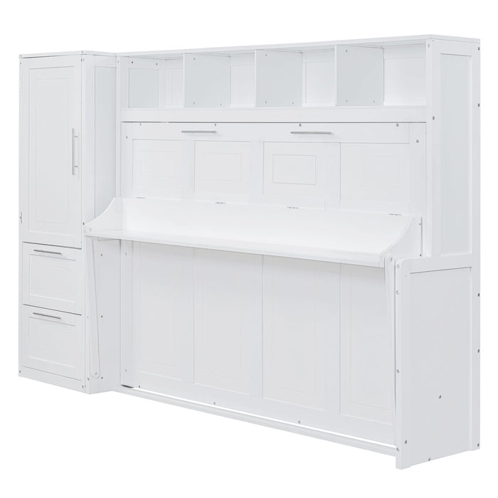 Space Saving Murphy Wall Bed With Closet And Drawers