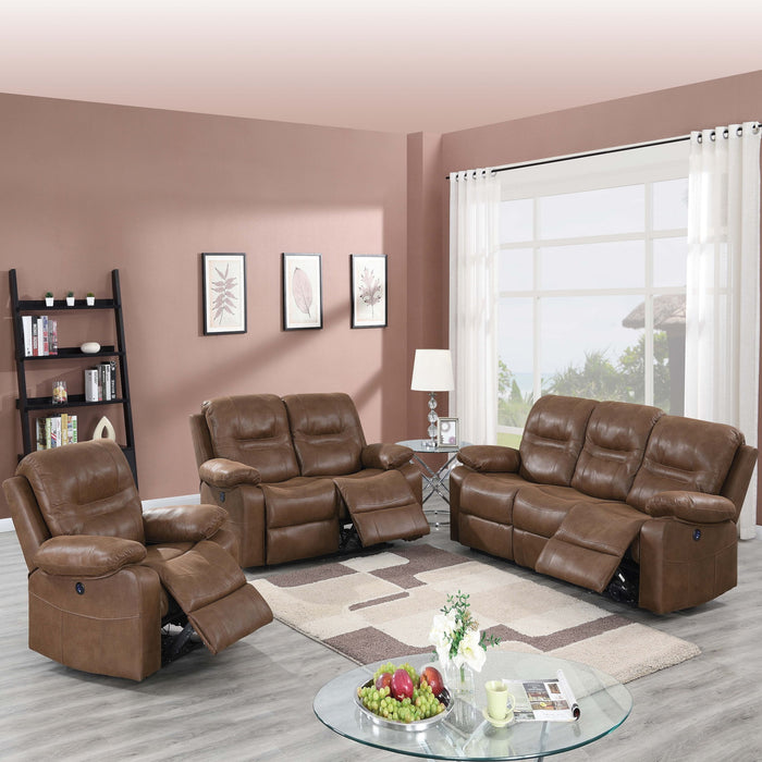 Modern Contemporary Power Reclining Sofa With USB Port