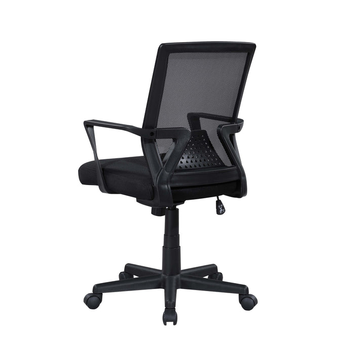 Ergonomic Height Adjustable Office Chair With Armrest - Black