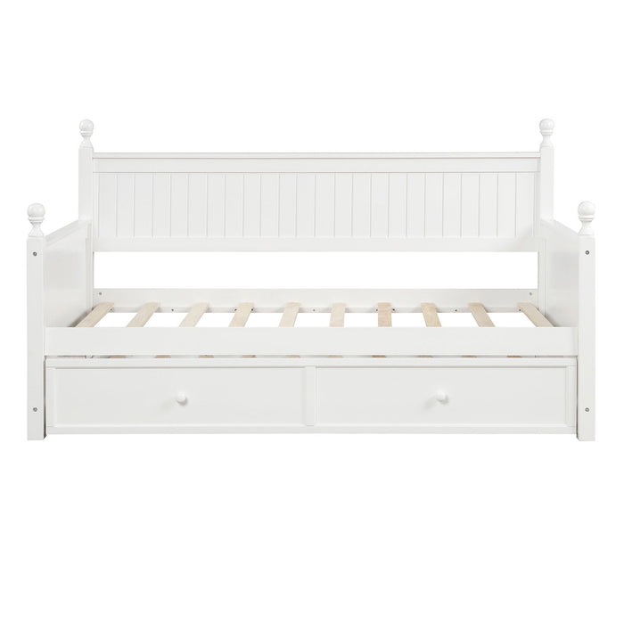 Twin Size Daybed & Twin Size Trundle - White