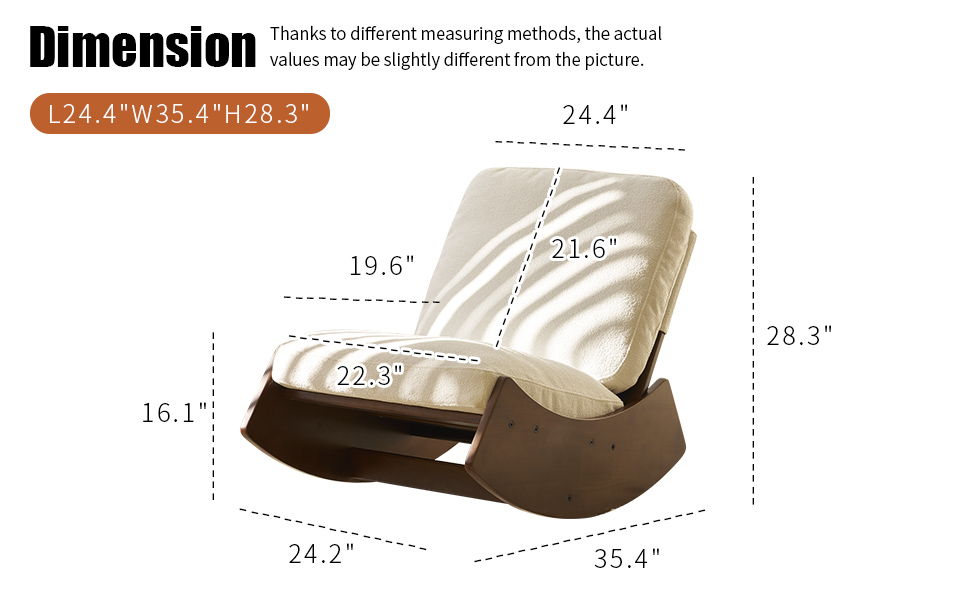 Comfortable High-Quality Upholstery Glider Rocking Chair