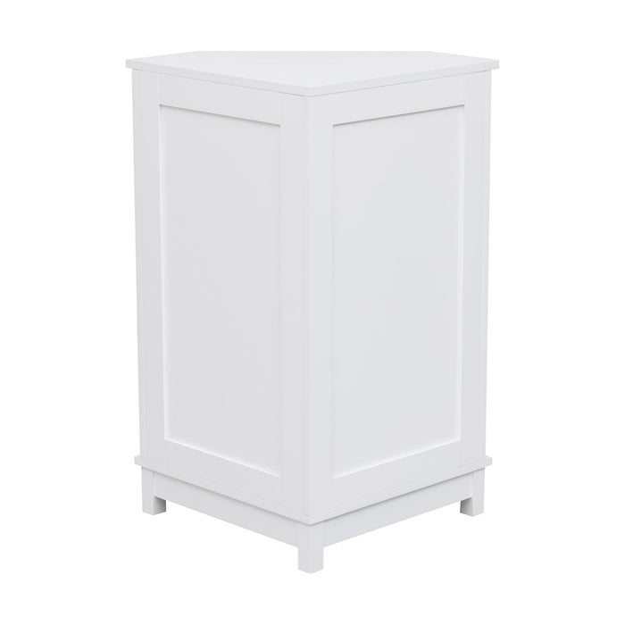 Bathroom Cabinet Triangle Corner Storage Cabinet With Adjustable Shelf Modern Style