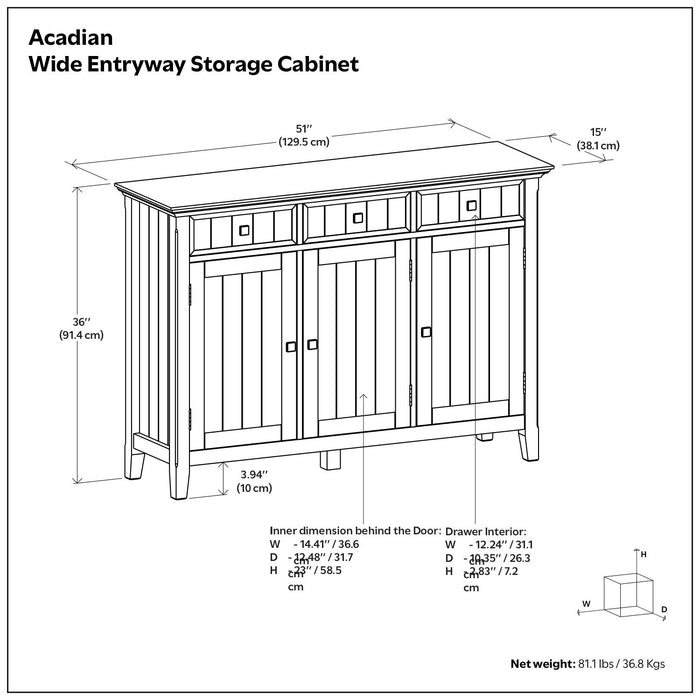 Acadian - Entryway Storage Cabinet - Brown
