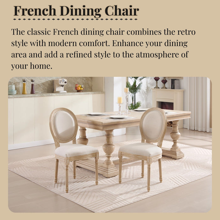 Upholstered With Round Back Dining Chairs (Set of 2)
