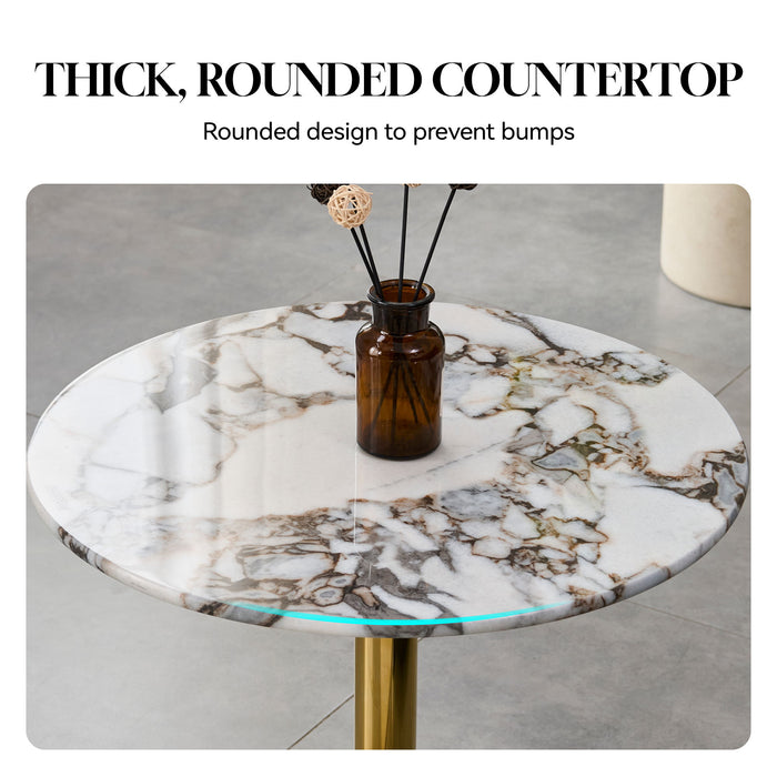 End Table For Living Rooms - Gold / White