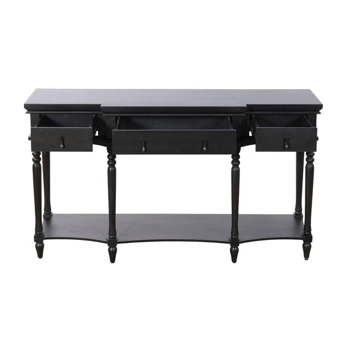 Retro Console Table With 3 Soft Close Drawers