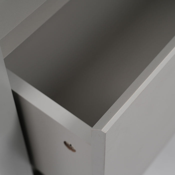 Freestanding Bathroom Vanity With Ceramic Sink, 2 Full Extension Drawers