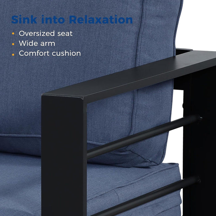 All-Weather Patio Loveseat With Thick Cushions