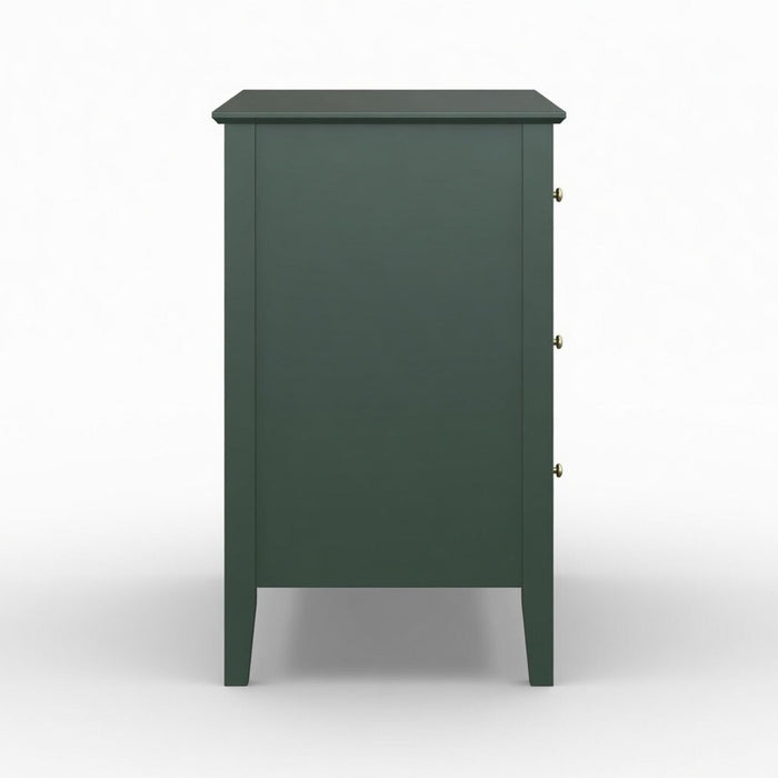Fluted 3 Drawer Nightstand With Soft Close Slides
