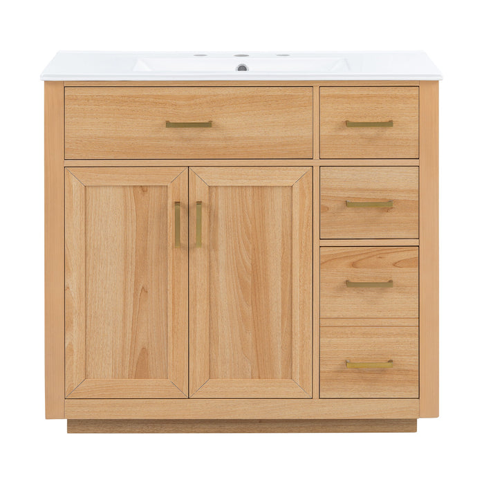 Bathroom Vanity & Sink, Soft Close Doors & Drawers - Wood