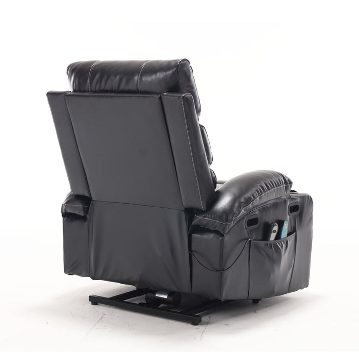 Cozy Electric Power Lift Recliner Chair Sofa For Elderly With Vibration Massage And Lumbar Heat