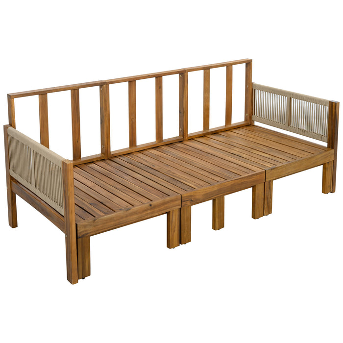 Outdoor 3 Seat Patio Sunbed