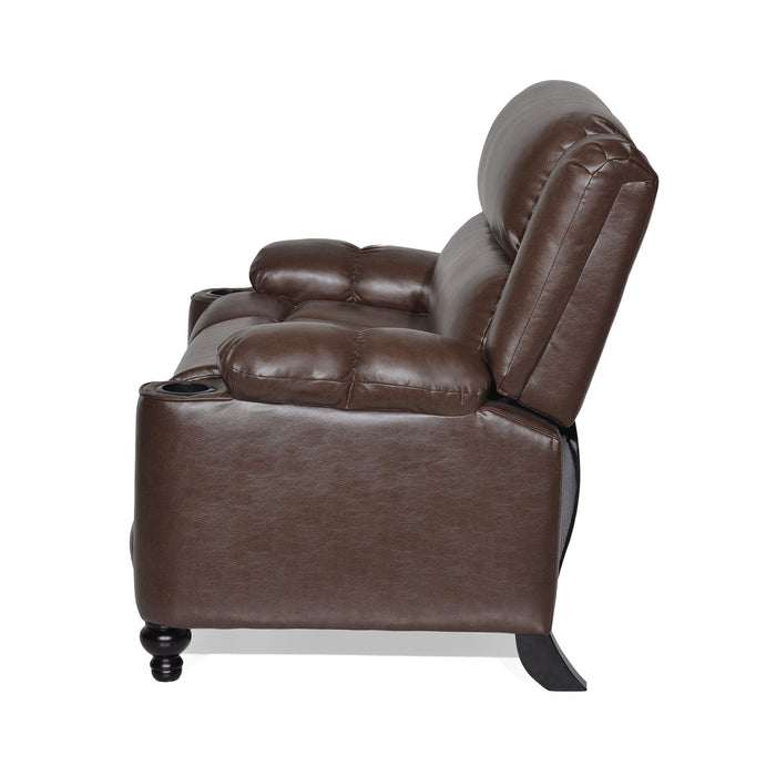 Tufted Design Wide Manual Recliner Chair