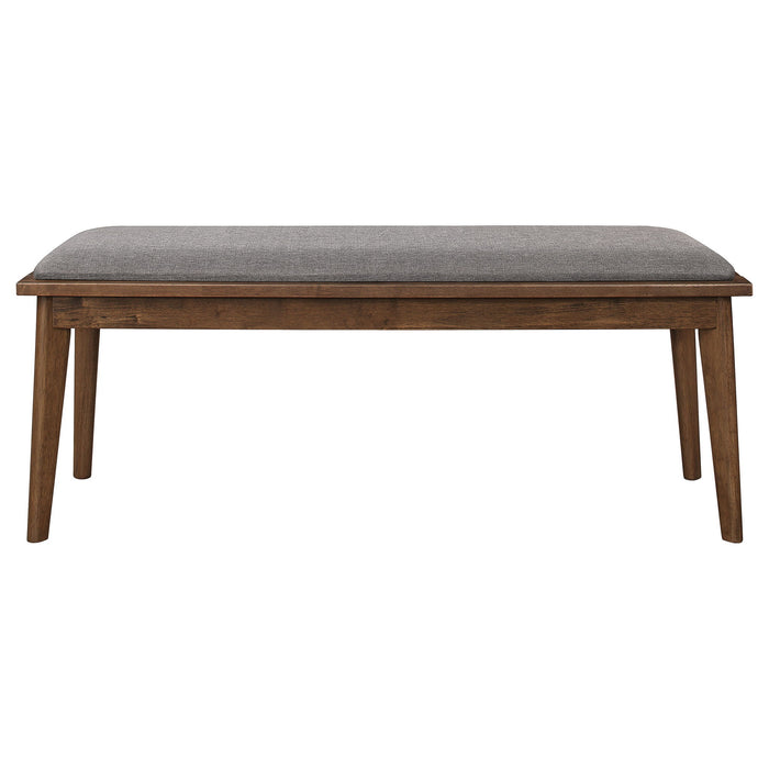Upholstered Dining Bench - Brown / Gray