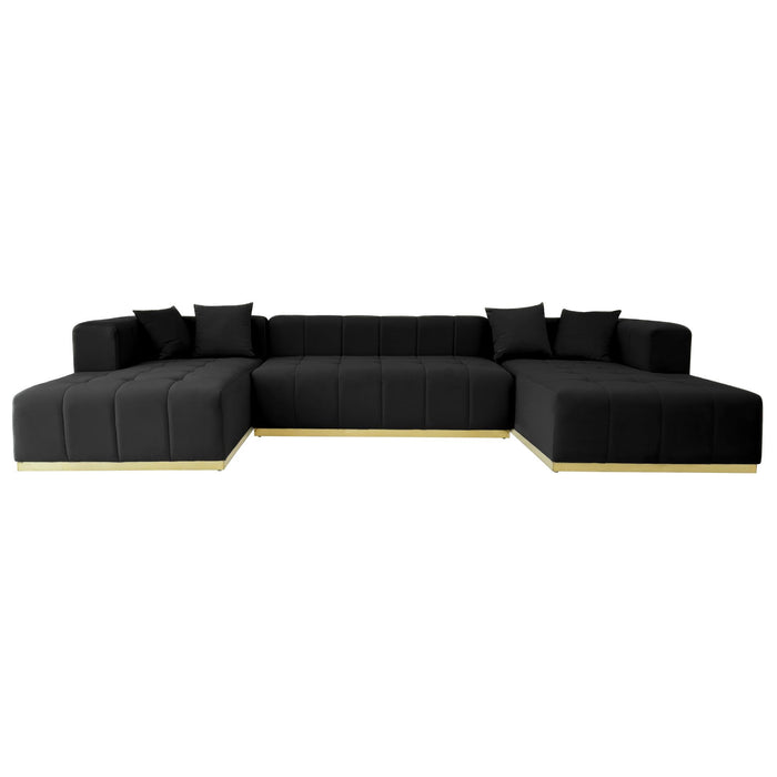 Nolan - U-Shape Corner Sofa - Black