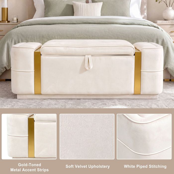 Storage Bench Upholstered Ottoman Bed End Bench With Lift Top Storage