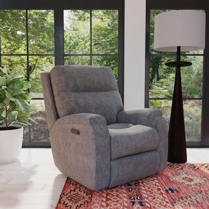 Penn - Transitional Fabric Power Rocking Recliner With Power Headrest & Lumbar