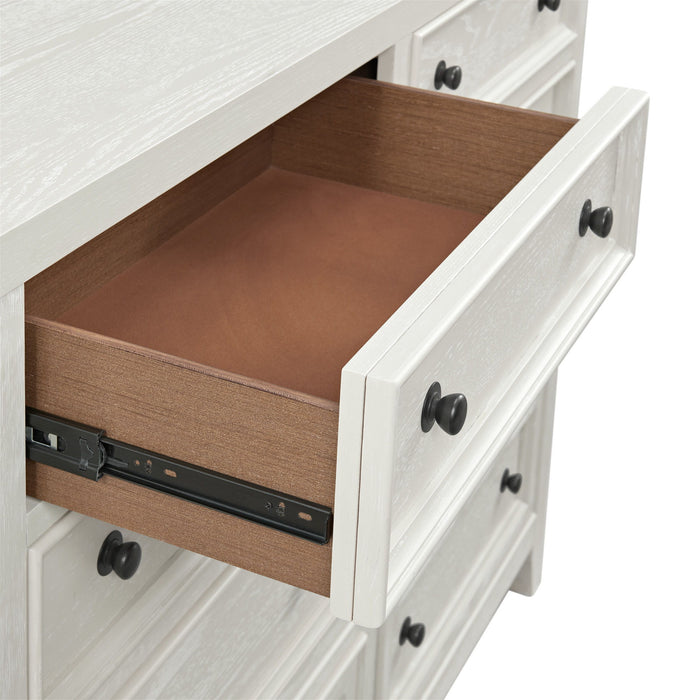 Woodinville - 8-Drawer Dresser With Dovetail Joinery, Felt And Cedar-Lined Drawers - Gypsum Whitewash